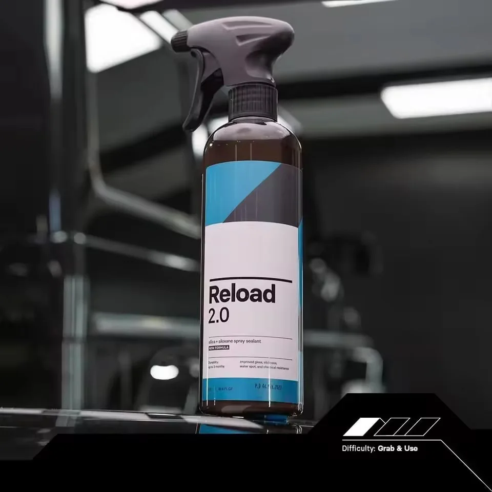 CAR Reload 2.0 Spray Sealant Silica Siloxane Ceramic Spray Ceramic Coating Super Hydrophobic Self-Cleaning Improved Gloss