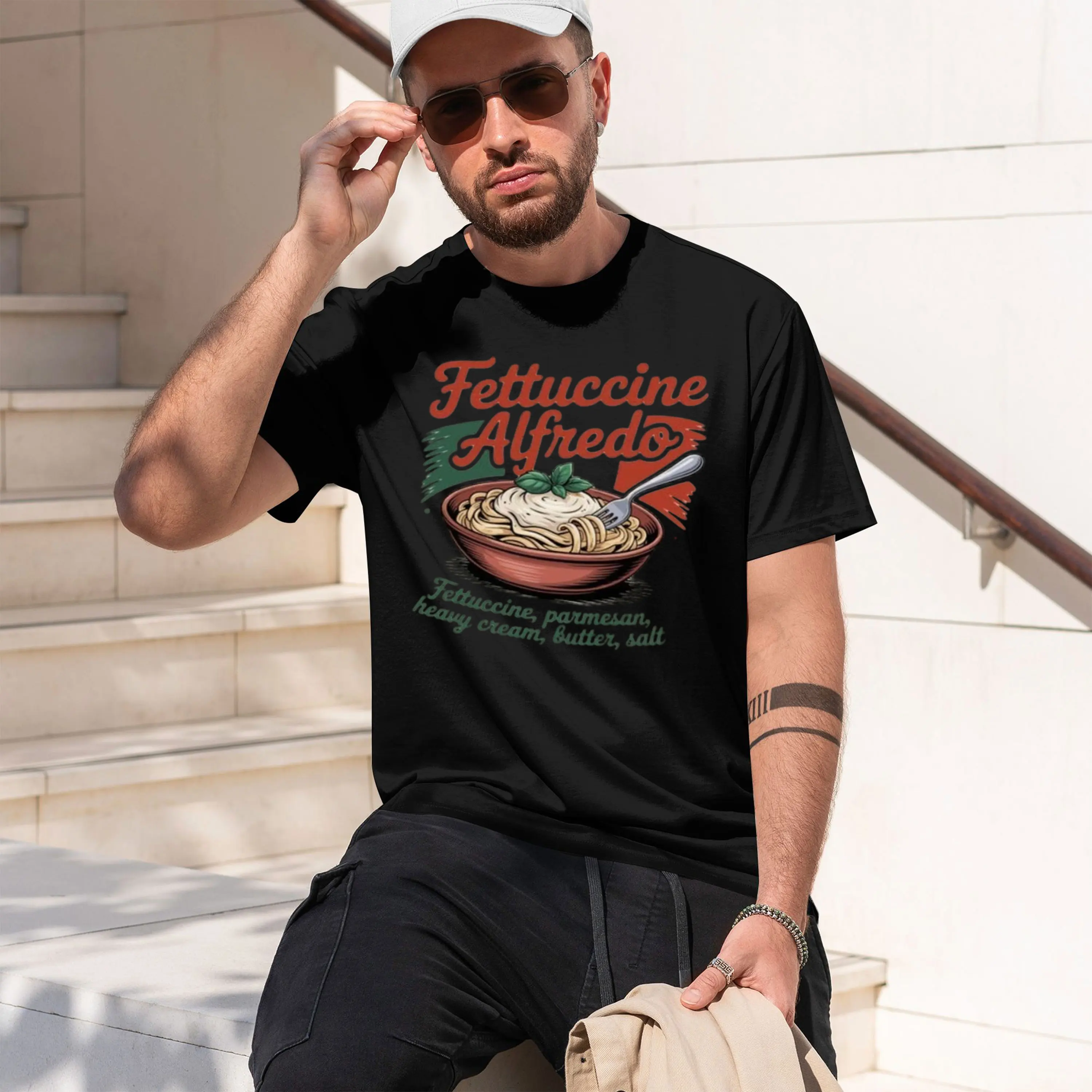 Fettuccine Alfre fashion Casual Shirt Vintage Funny ef Gift grh t shirts woman man Summer Foo new style Tee 2026 New Model Men’s