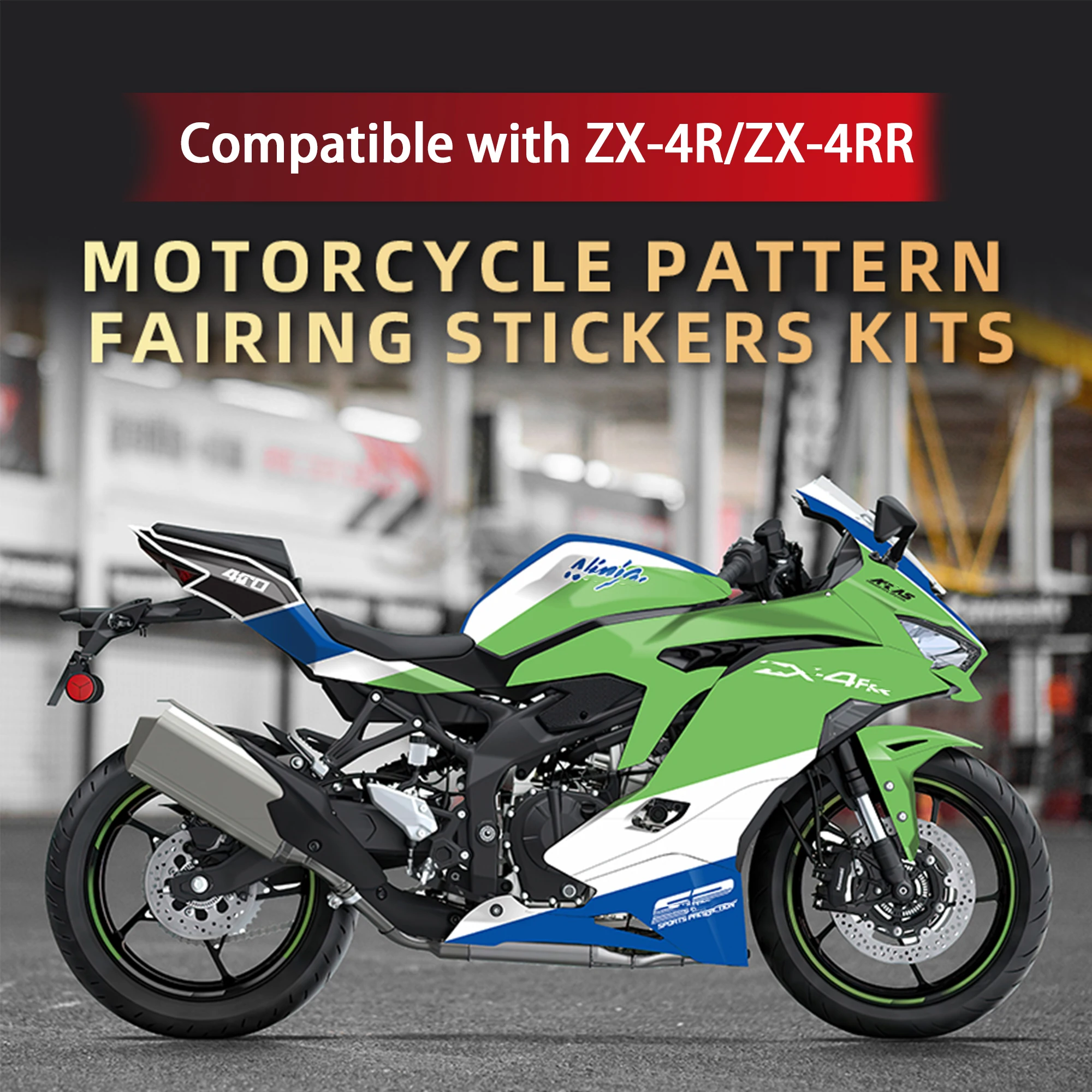 

Compatible With Kawasaki ZX 4R 4RR Motorcycle Full Body Decal Sticker Waterproof Anti Scratch Fairing Graphics Decoration