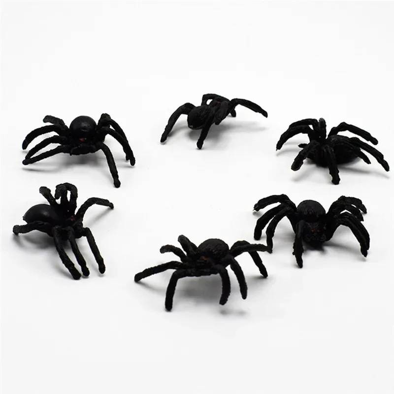 10 pz Horror 4.5 cm Ragno Nero Casa Stregata Ragnatela Bar Decorazione Del Partito Forniture Simulazione Giocattolo Ingannevole Decorazione di Halloween