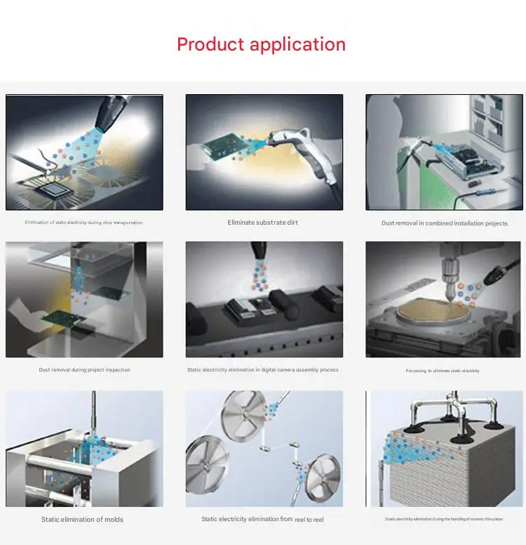 Static Electricity Removal Ion Wind Snake Electrostatic Dust Removal Gun High-pressure Ion Dust Blowing Gun Dust Blower