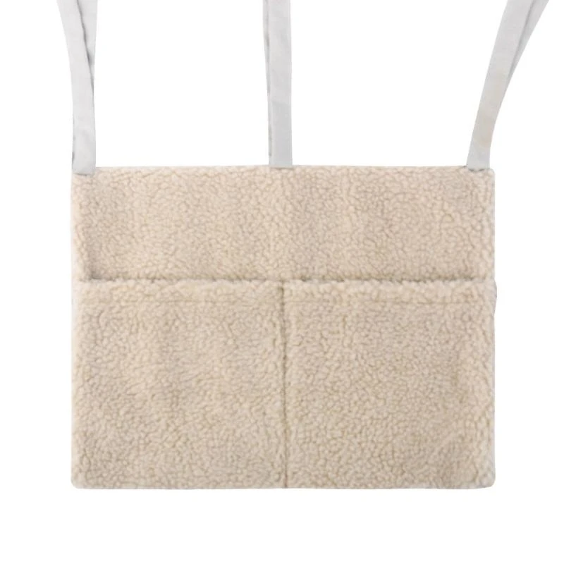 Praktische bed opbergtas Eenvoudig installeren Hangtas met dubbele zakken voor babybed -naaste praktische hangtas