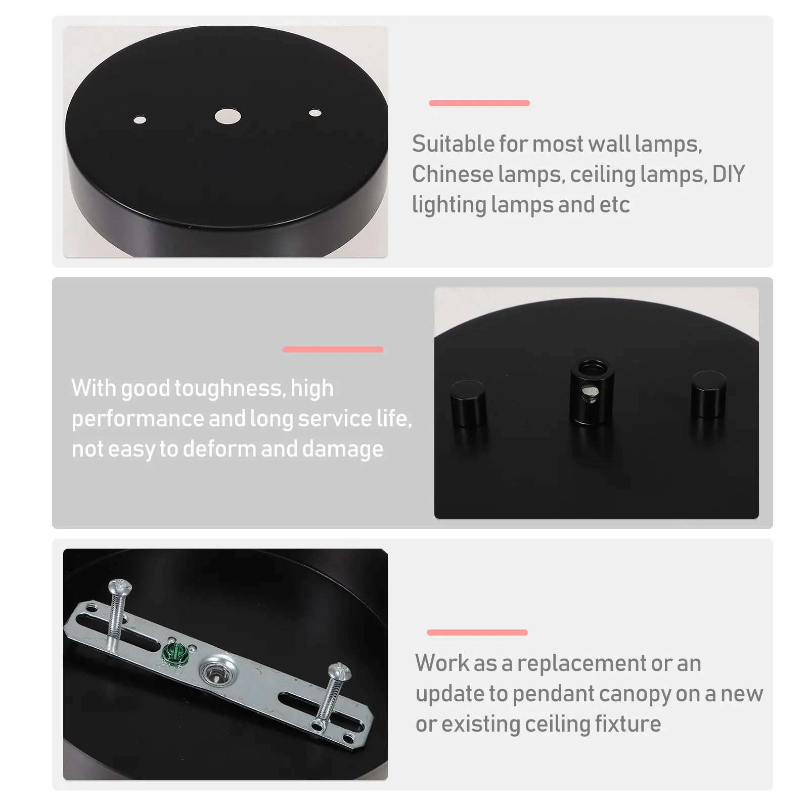 

1Set Pendant Light Canopy Simple Installation Process Works with Multiple Chandelier Styles Ceiling Light Cover Plate Accessory