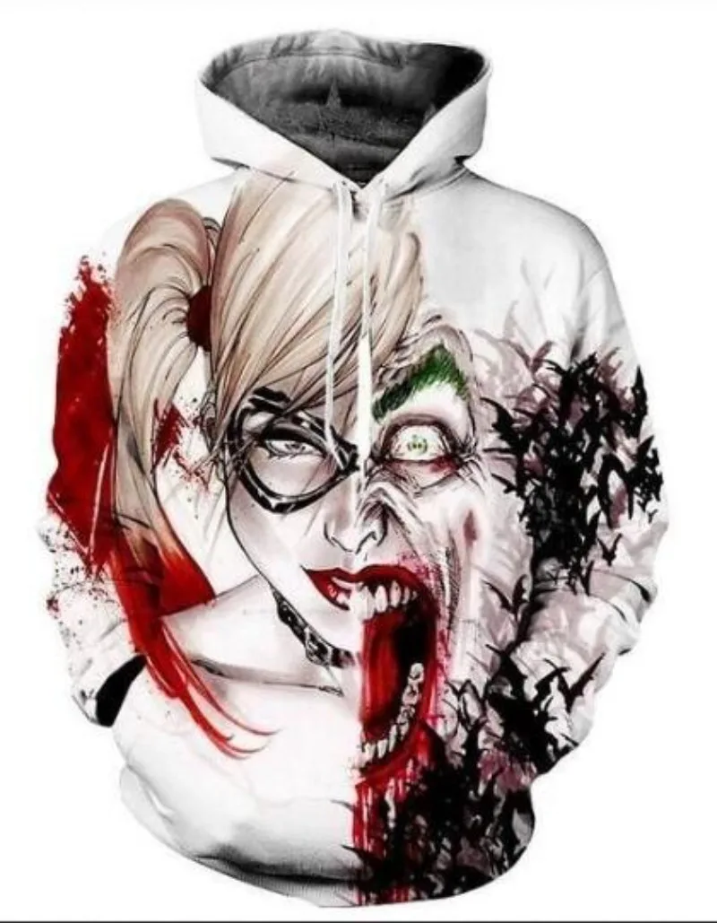 

New Fashion Men/Women Joker 3D Print Long Sleeve Hoodie Casual Sweatshirt Hoodies Men Sport Pullove
