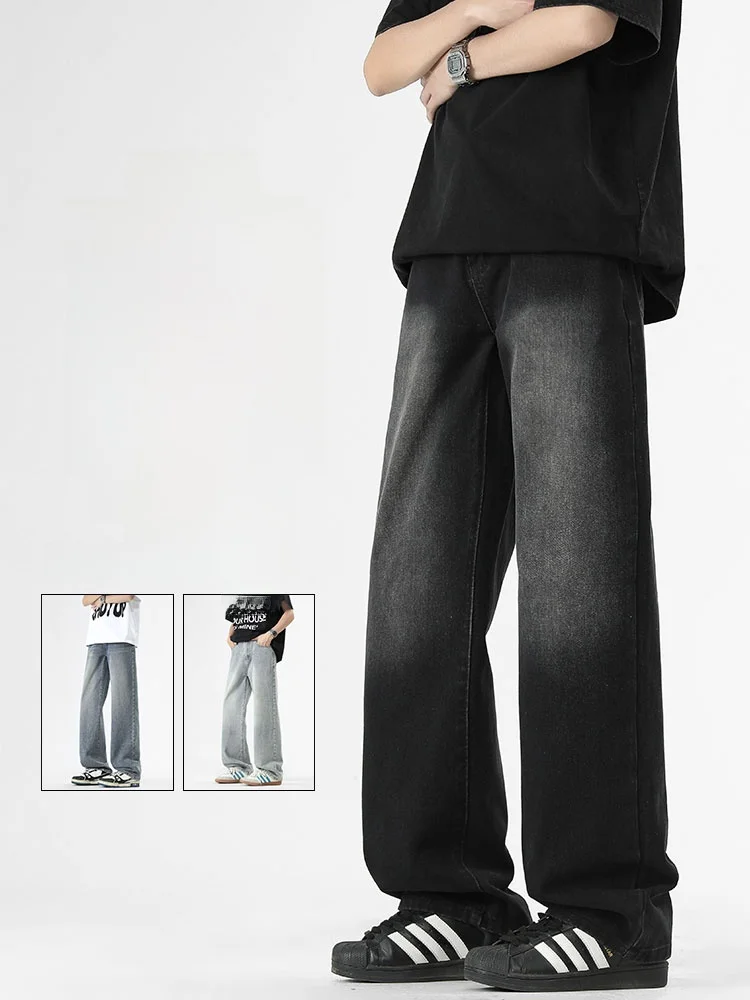 

Wassup Летние тонкие джинсовые джинсы Мужские свободные прямые американские ретро Wa Широкие повседневные длинные брюки Молодежный хлопок Полиэстер...