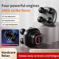 Massage Gun Handheld Electri Deep Tissue Muscle Massager 4 Replacement Heads, Percussion Massager 9 Speeds Athletes Pain Relief