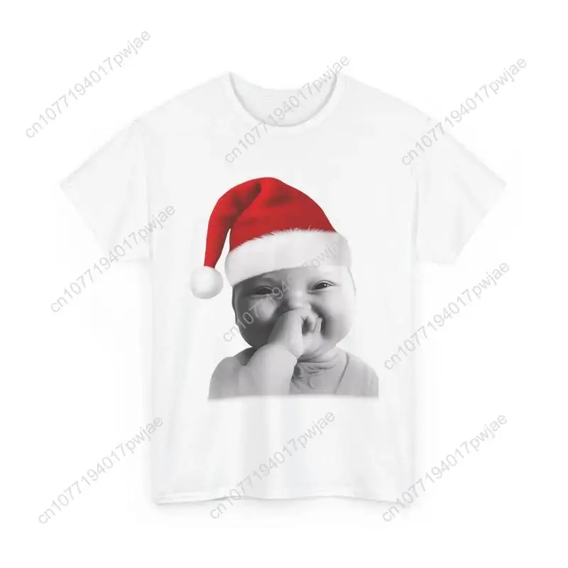 Grappige AI Baby Holding Laugh Meme Virale Trend T-shirt