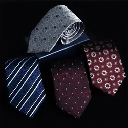 cravatte uomo di lusso seta 8cm ties for men luxury 2025 corbata seda natural 100℅ Striped Corbatas Business Groom 100% Silk