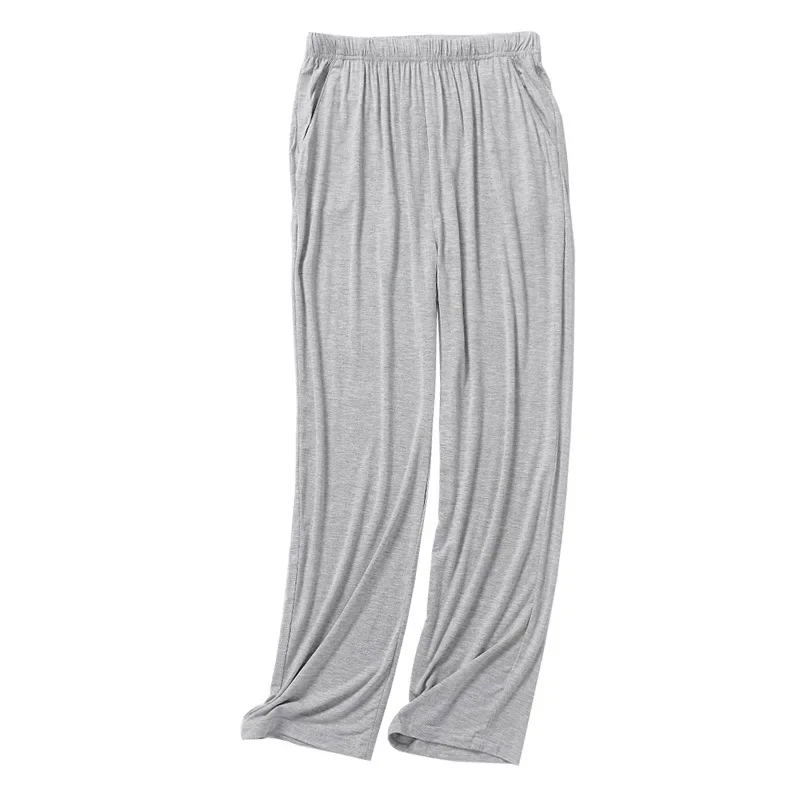 Nuevos pantalones modales para hombre, pantalones de casa de sección delgada para primavera y verano, pantalones de casa de talla grande para