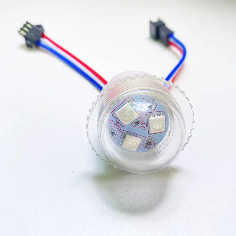 1000 szt. 26MM LED punkt światła 12V Led Bubble 0.72W kolorowy UCS1903 oświetlenie pikselowe Led