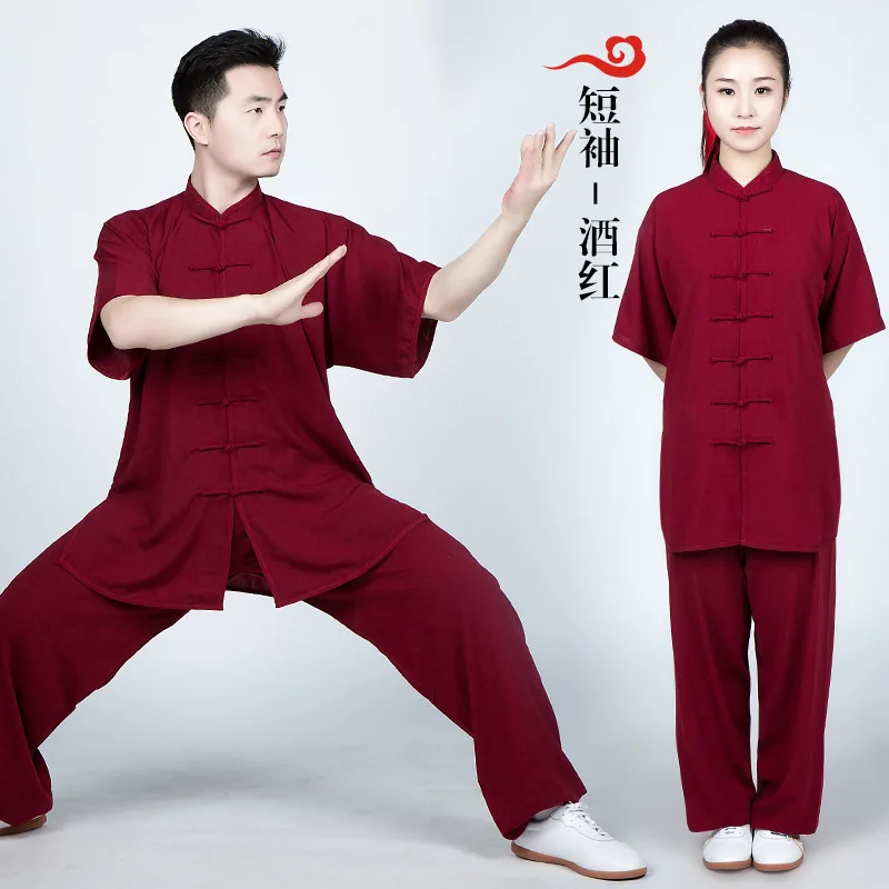 Cotton Linen Women Men Tai Chi Martial Arts Yoga Set Chinese Style Shirt+pant Meditation Kungfu Tai Ji Exercise Workout Gym Set