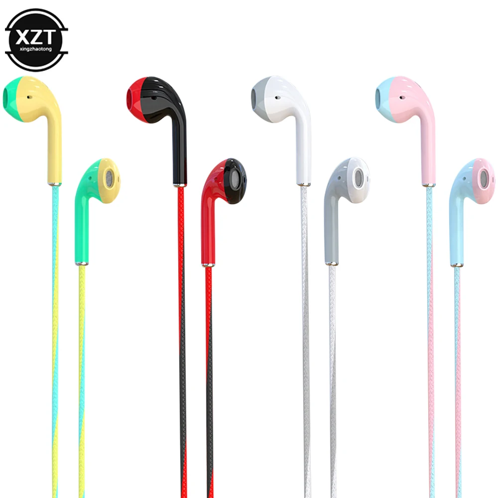 U24 Wired Headphones Stereo 3.5MM IN-Ear Running Music Game Noise Cancelar fone de ouvido com microfone para celular PC PAD Laptop