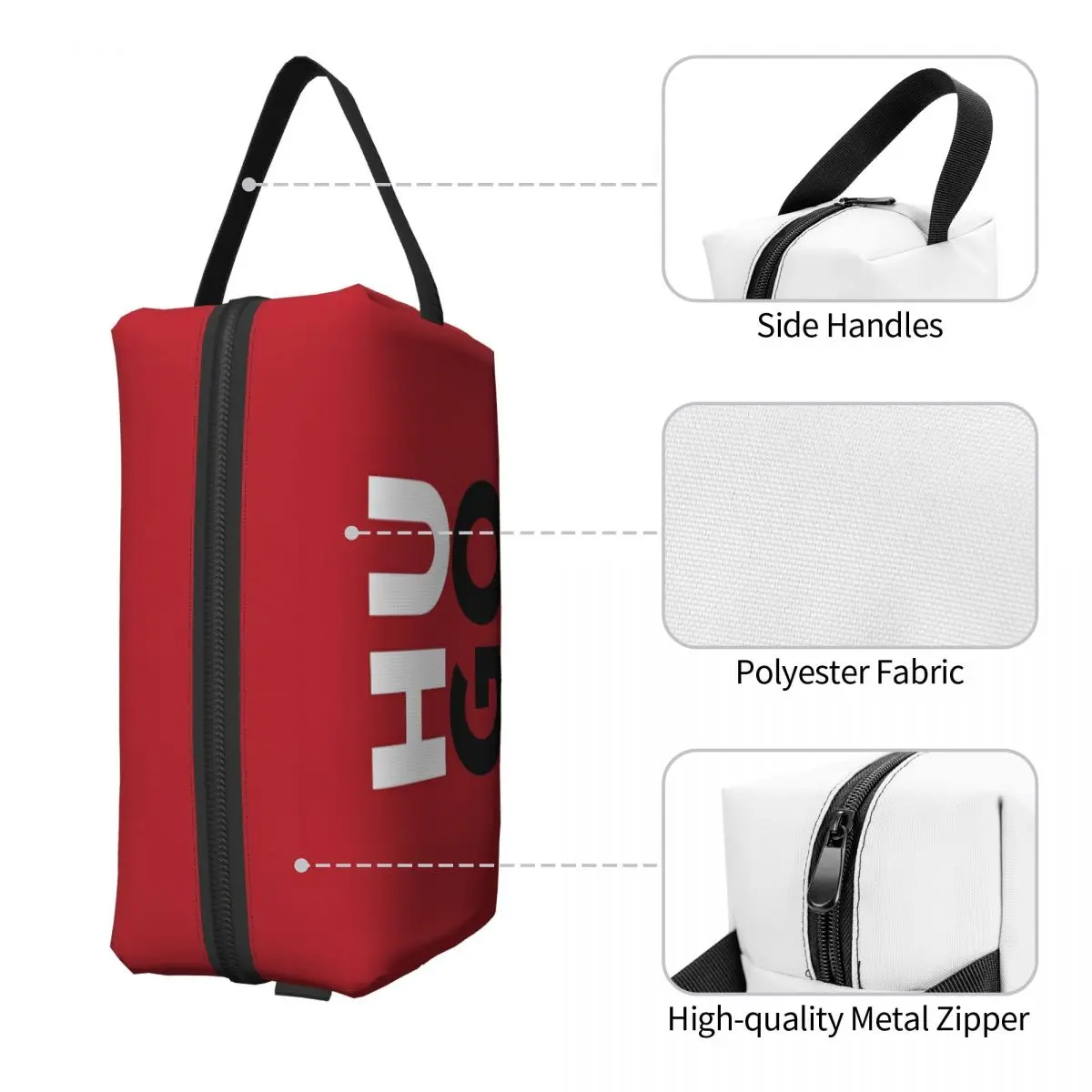 Travel H-HUGO Letter Logo Makeup Bag Large Toiletry Storage Bag Outfits Women Zipper Beauty Toiletry