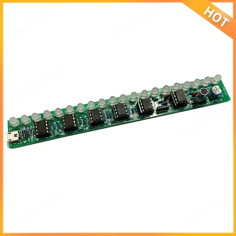 A43M مصباح الطيف الصوتي لتقوم بها بنفسك عدة LED مؤشر مستوى الصوت الموسيقى الصوت لوحة دوائر كهربائية لتقوم بها بنفسك عدة LED مؤشر مستوى الصوت أ