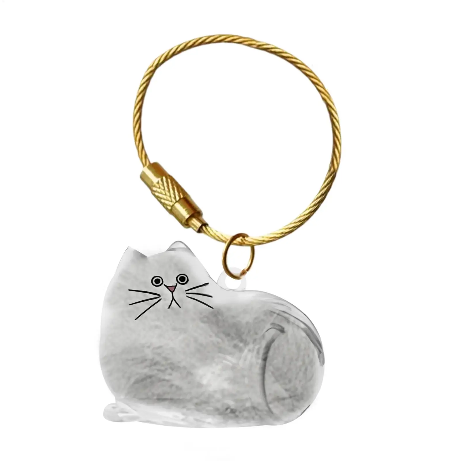 Katzenhaar-Aufbewahrungsanhänger, Haustier-Gedenk-Andenken, leichter Katzenhaar-Aufbewahrungs-Schlüsselanhänger, Charm für Geldbörse, Tasche, Rucksack – Detail 3