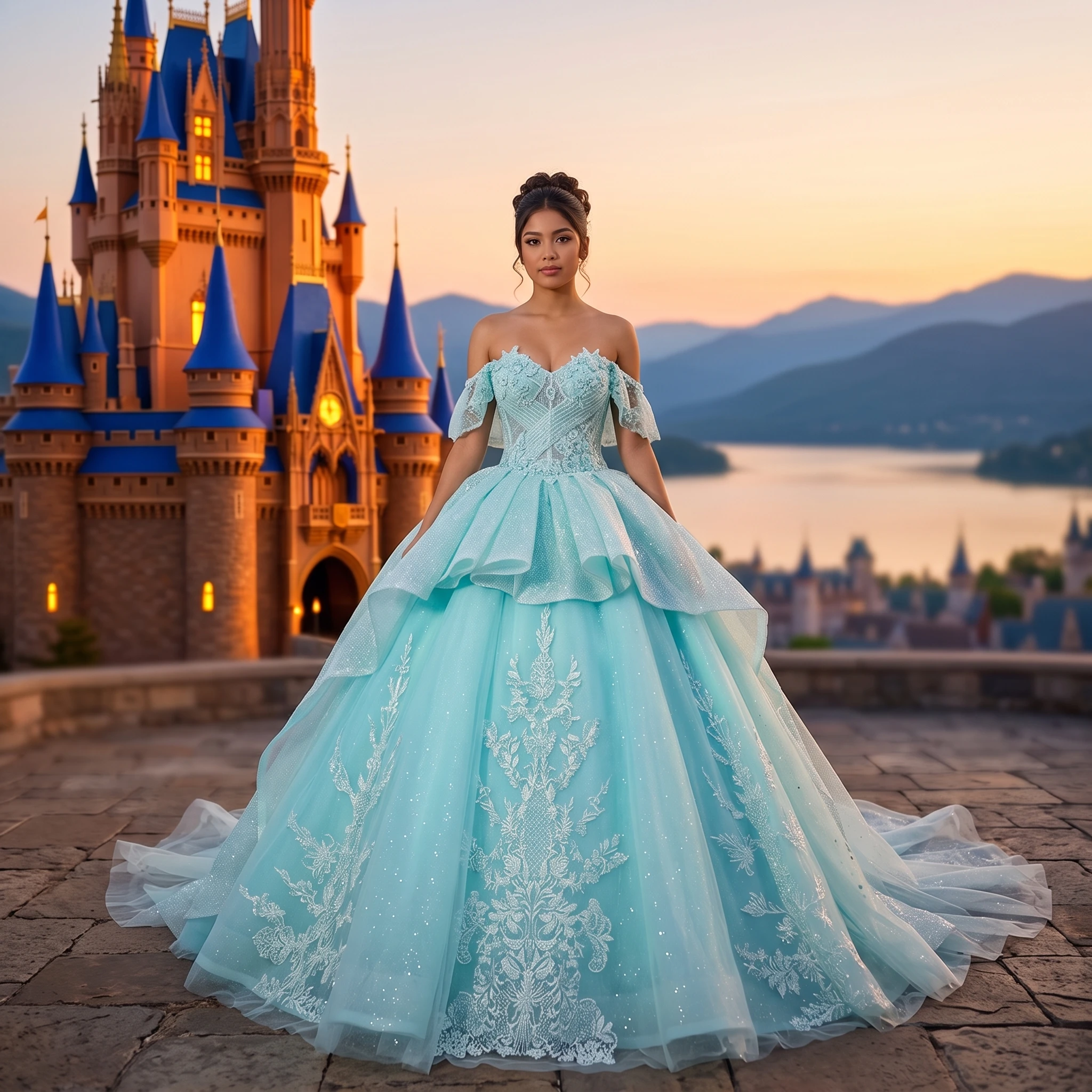 Ball Gown 2026 Tulle Lace Scoop Off the Shoulder Floor Length Customized Quinceanera Dresses vestido de 15 quinceañeras
