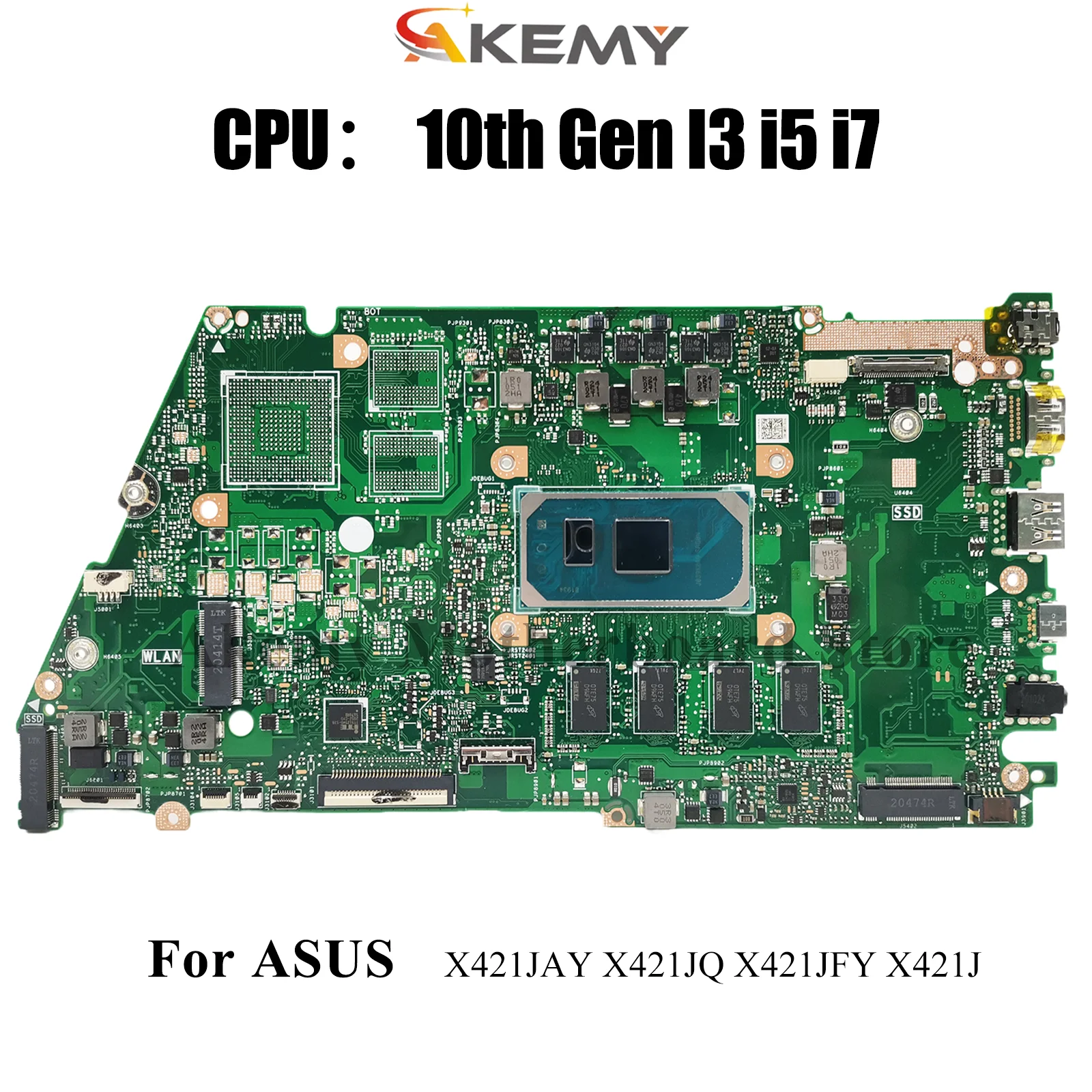 

X421JA Материнская плата для ноутбука ASUS X421JFY X413J R421J I421J X421JAY S433J X421JQ X421J X421JP Материнская плата с 10-го поколения I3 i5 i7