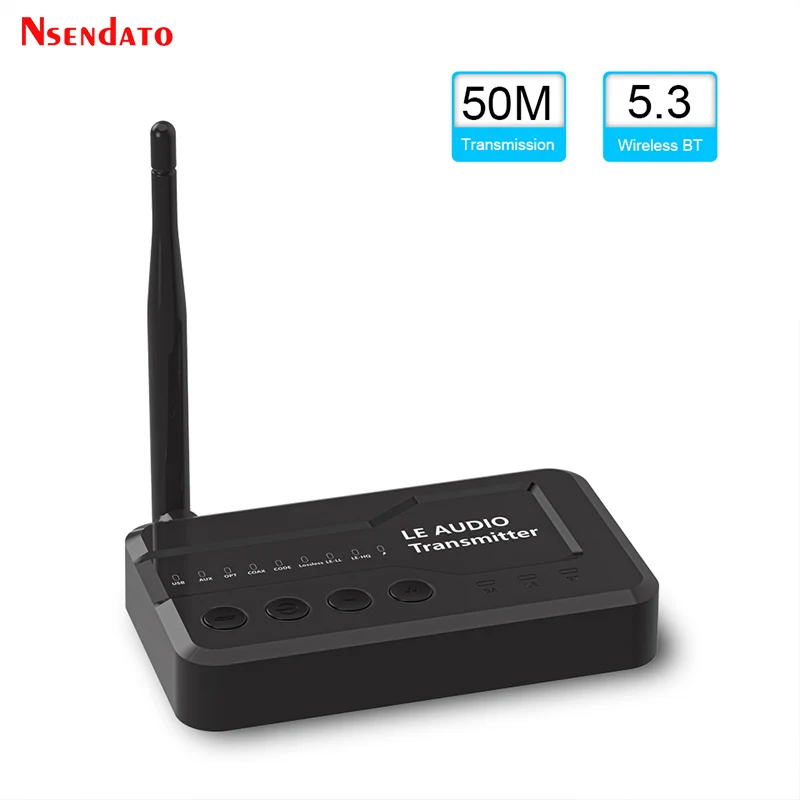 

Wireless Bluetooth-Compatible V5.3 LE Audio Music Transmitter Adapter With Aptx lossless Auracast LC3 for TV 3084 headphons Game