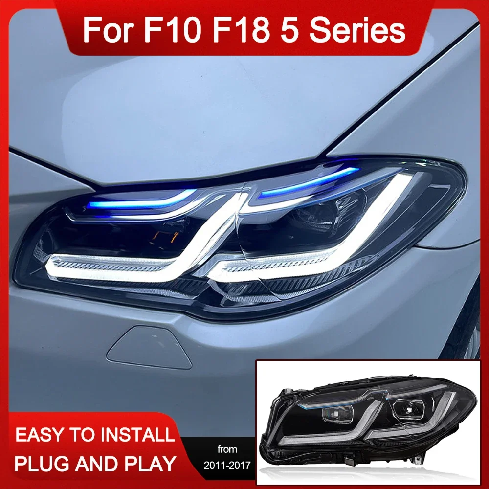 

Headlights For BMW F10 LED 5 Series 2011-2017 F18 520i 525i 530 Head Lamp Car Styling DRL Signal Projector Lens Auto Accessories
