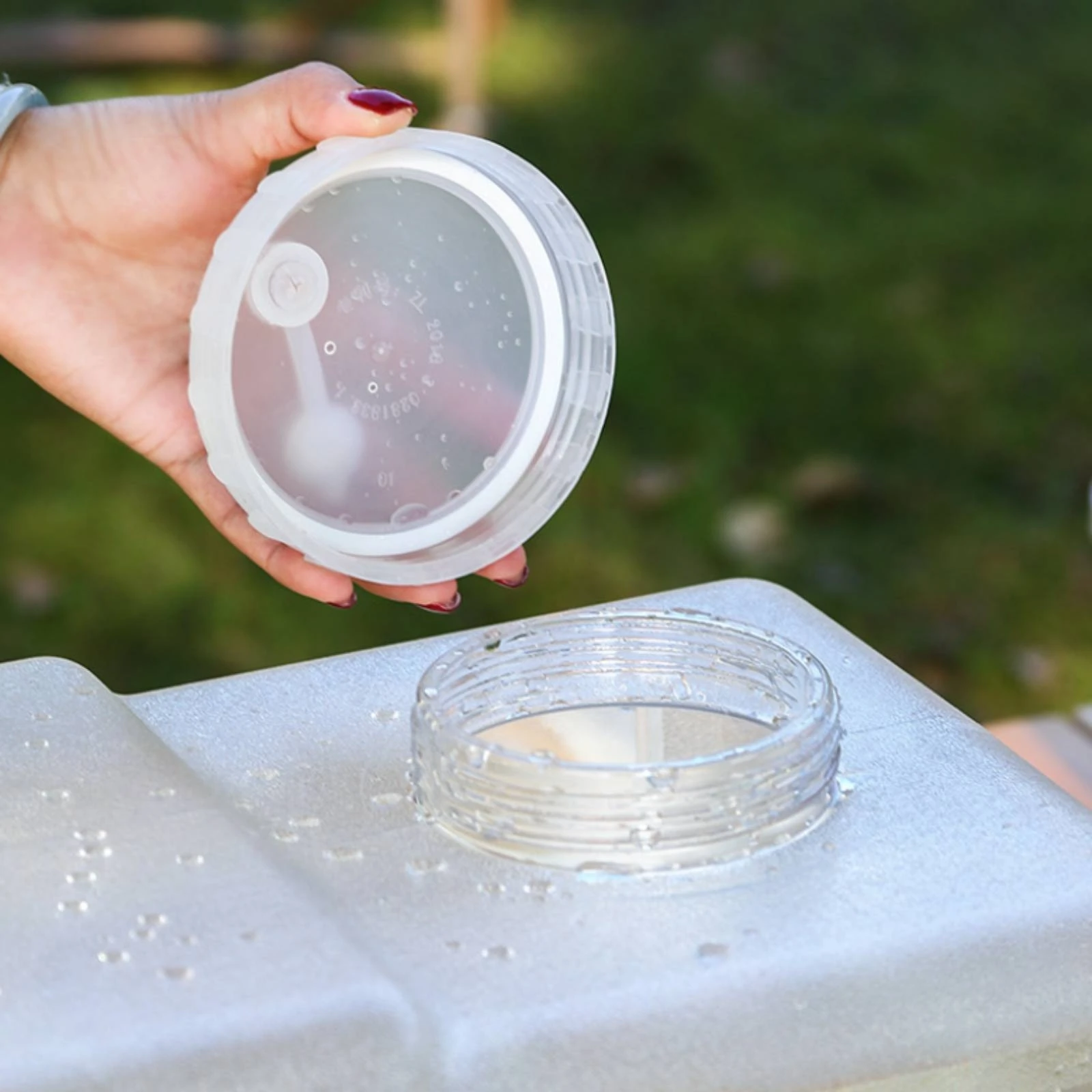 5 L Water Container PC Plastic Transparent Water Container 5 Gallon Dispenser Side Handle Liquid Storage Food-Grade