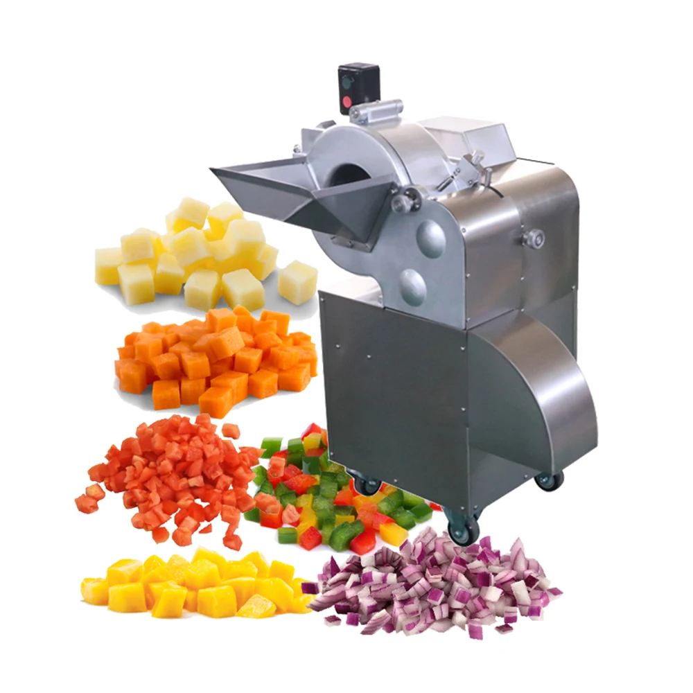 High-Efficiency Cutter with Big Capacity Multifunctional Vegetable and Potato Slicing Dicings Strips Cube Machine New