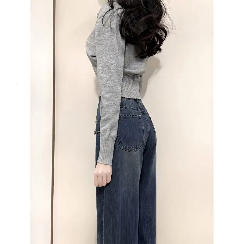 

Ele Large Size Women's Knitted Ne Base irt Beautiful Autumn Winter Faion Unique Sle White ey Color Options