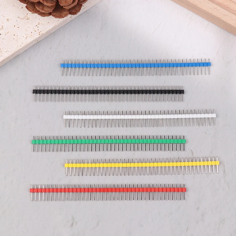 30 peças cabeçalho de pino quebrável kit de conector de cabeçote macho de fileira única ferramenta de tira de pino pcb