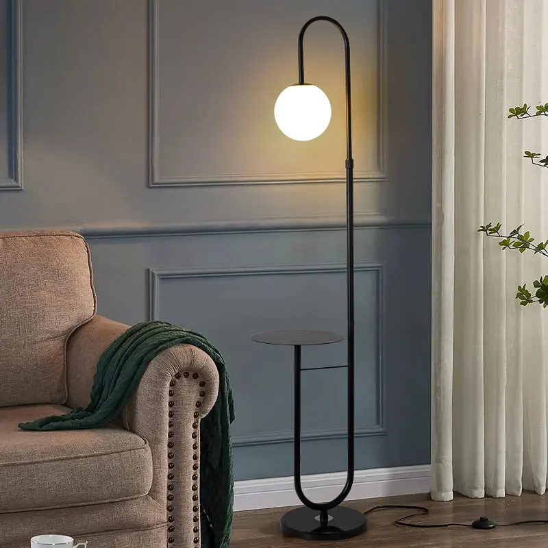 

New Modern Minimalist Living Room Floor Lamps Led Lights Nordic Hotel Room Bedroom Decoration Home Glass Standing Lamps 85-265V