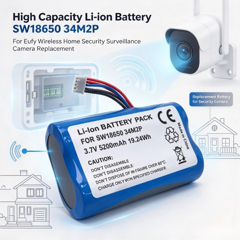Home Security Battery Replacement - Batterie Li-ion 3,7 V de grande