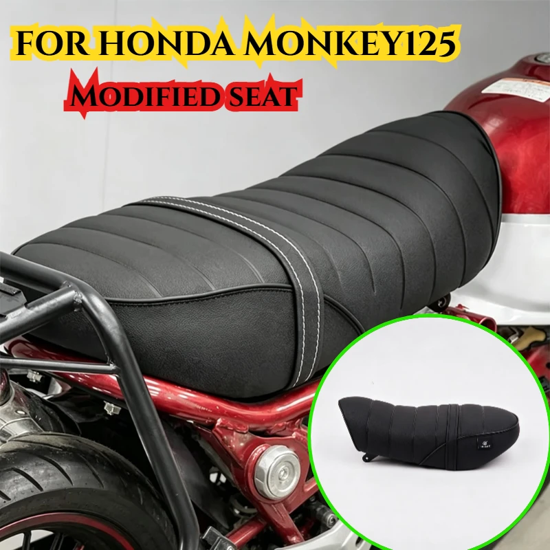 For HONDA MONKEY 125 MONKEY125 Single Seat Motorcycle Accessories Front Rear  Black Frosted  Leather Pillow Seat Cushion