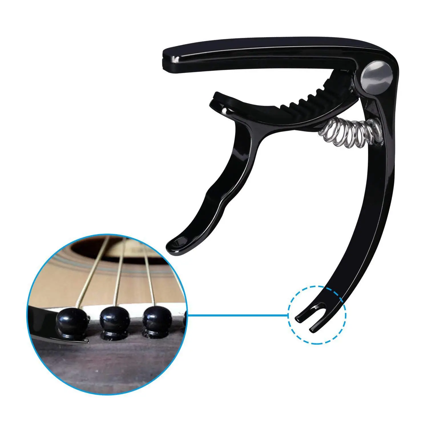 A69P-Guitar Capo Guitar Accessories Trigger Capo With 6 Free Guitar Picks For Acoustic And Electric Guitars - Also Ukulele And B