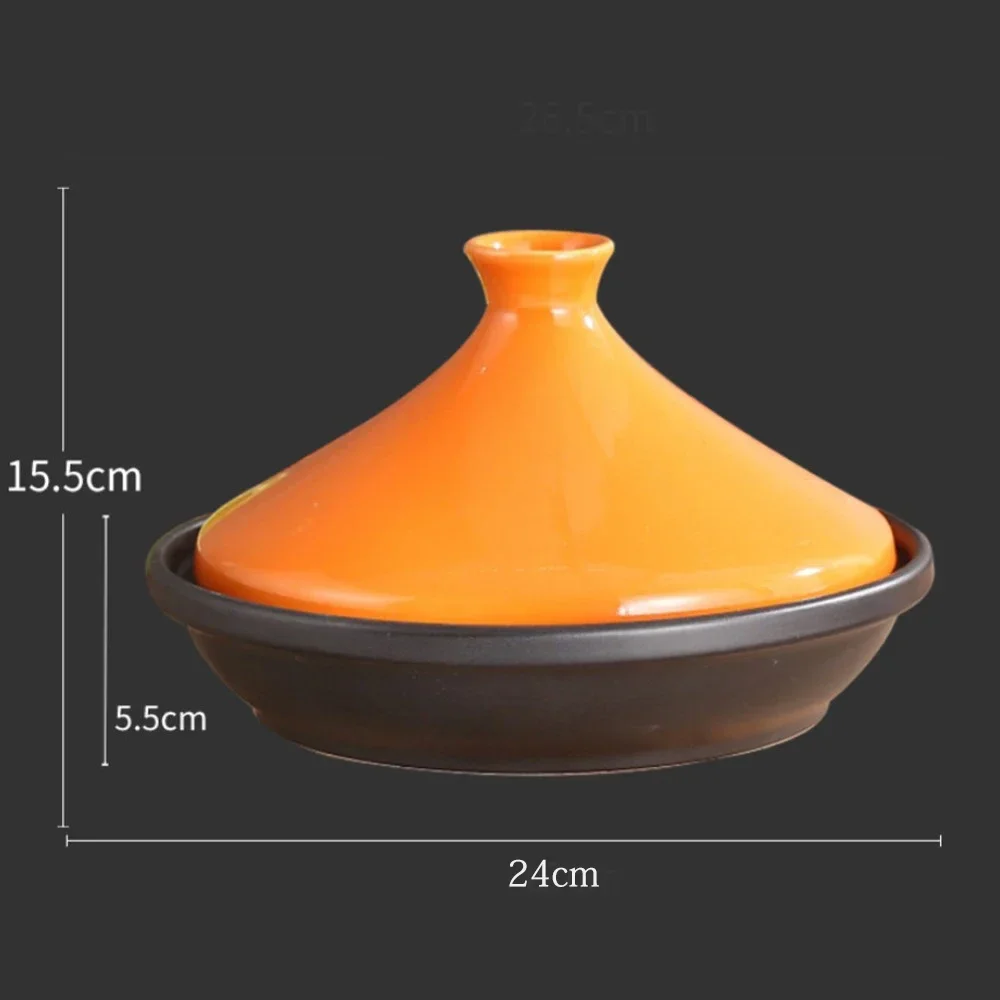 20/22/24cm High temperature resistant steamed vegetable tower base casserole soup ceramic health casserole cooker