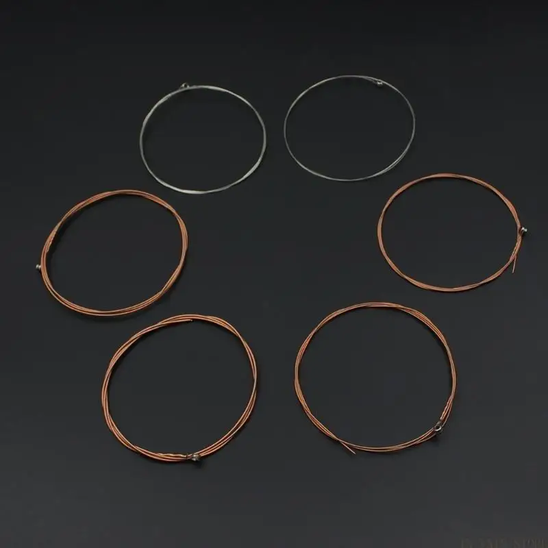 M5TC 6 Pcs Phosphor Bronze Steel Guitar Strings 1st-6th String Guitar String