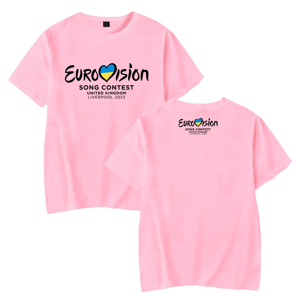 T-Shirt manches courtes pour hommes et femmes, vêtement à la mode, Eurovision Song CHECrewneck