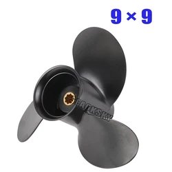 9x9 Aluminum Propeller for Mercury Outboard Motor 6HP 8HP 9.9HP 15HP 8 Tooth Spline 48-828156A12 Boat Engine