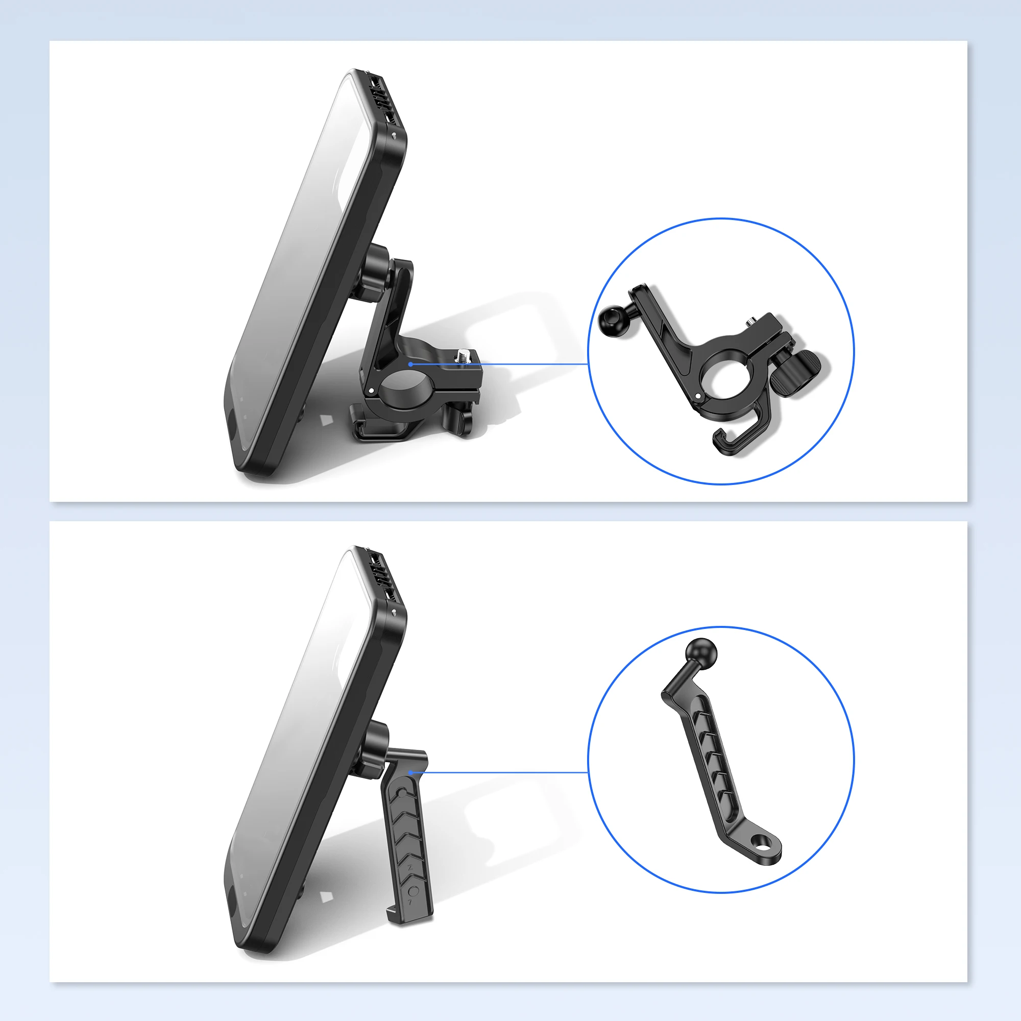 AliExpress Magnpter Motorcycle Bicycle GPS Navigation Holder Waterproof Touch screen Universal Bike Scooter Handlebar Stand Motorbike Phone Bag