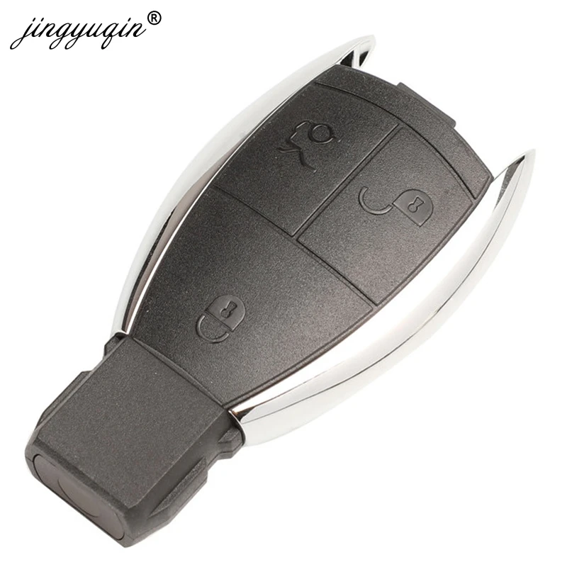 jingyuqin For Mercedes For Benz w203 Smart Chrome Key Shell Fob Case 3 Button Keyless Cover