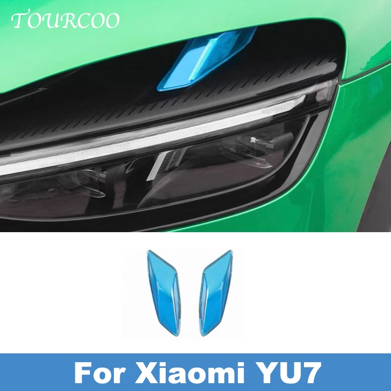 

For Xiaomi YU7 2025 2026 Car Front Headlight Trim Part Lamp Cover Sticker Modification Accessories