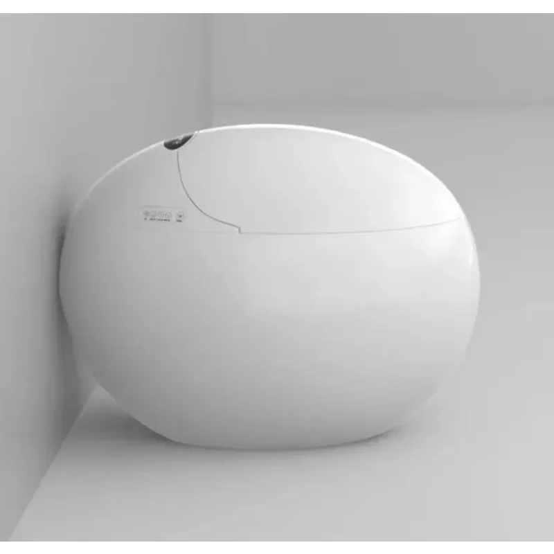 Egg-shaped round integrated car sensor flush electric bidet