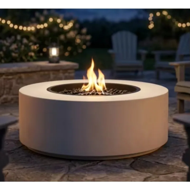 Custom Core Freestanding Fire Pit Stove Table With Glas