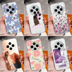 Back Cover For Xiaomi Redmi 14C 6.88 inches 14 C Bumper Clear Soft TPU Silicone Shockproof Pretty Sweet Girls Phone Cases Fundas