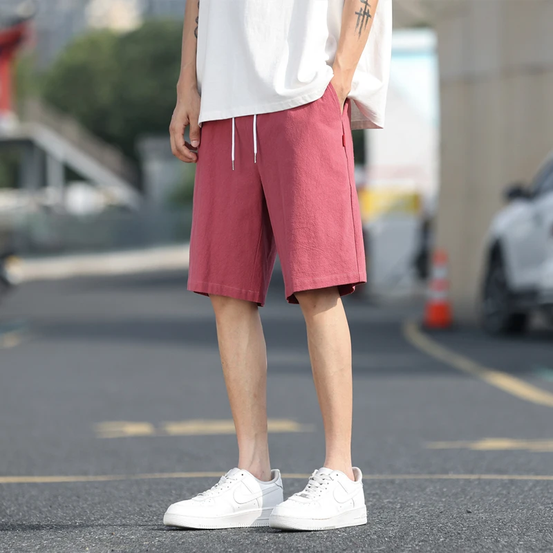 Neue chinesische Leinen hose Sommer leichte atmungsaktive modische Herren Shorts Baumwolle Freizeit hose chinesische Stil Herren bekleidung