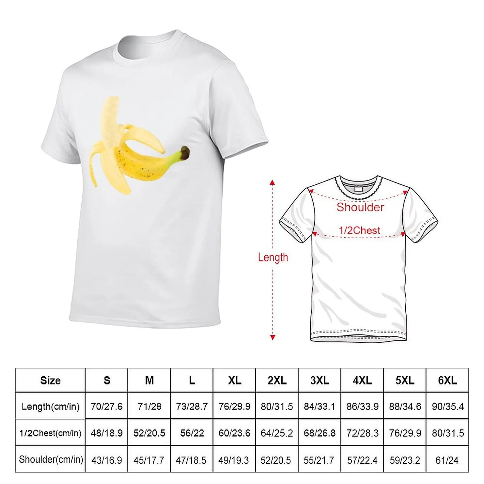 Ripe banana with spots T-Shirt man t shirt luxury man t shirt cotton high quality T-Shirt