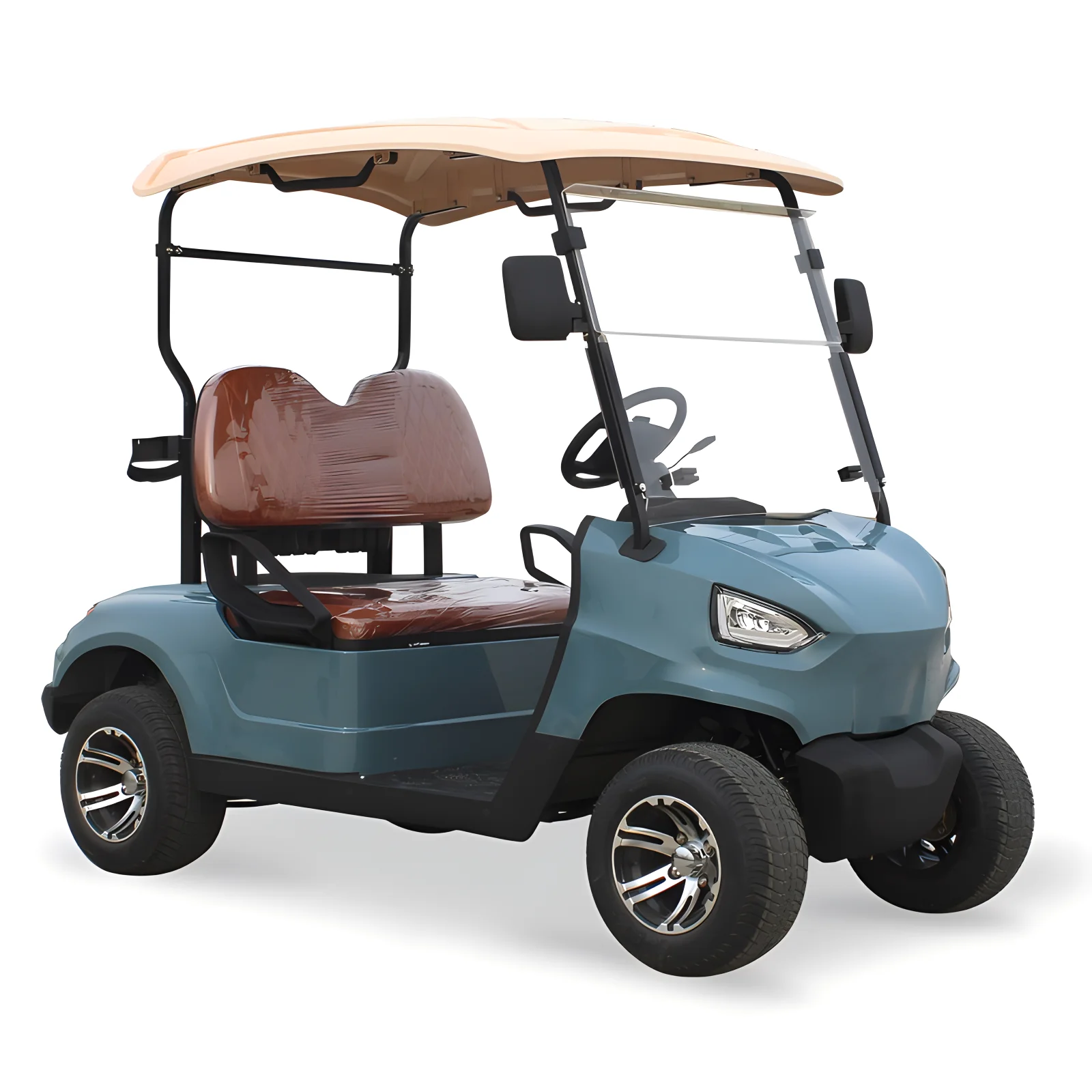 Wholesale and retail of 2-seater golf carts with lithium batteries, latest CE certification for electric vehicles