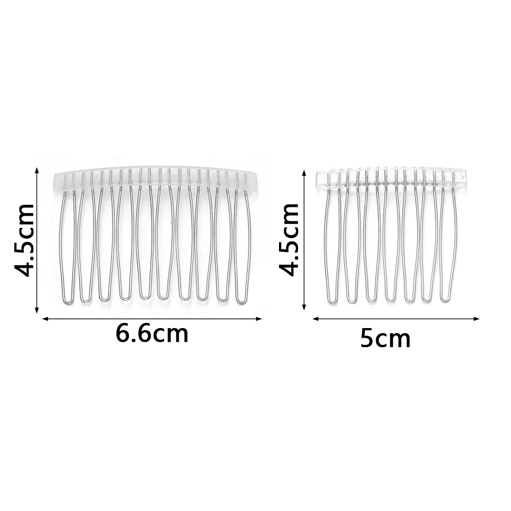 5 Stück/Set 7/10 Zähne Haarkamm Edelstahl-Kamm Haarspangen für Frauen Mädchen DIY Hochzeit Braut Haarkämme Haaraccessoires – Detail 1