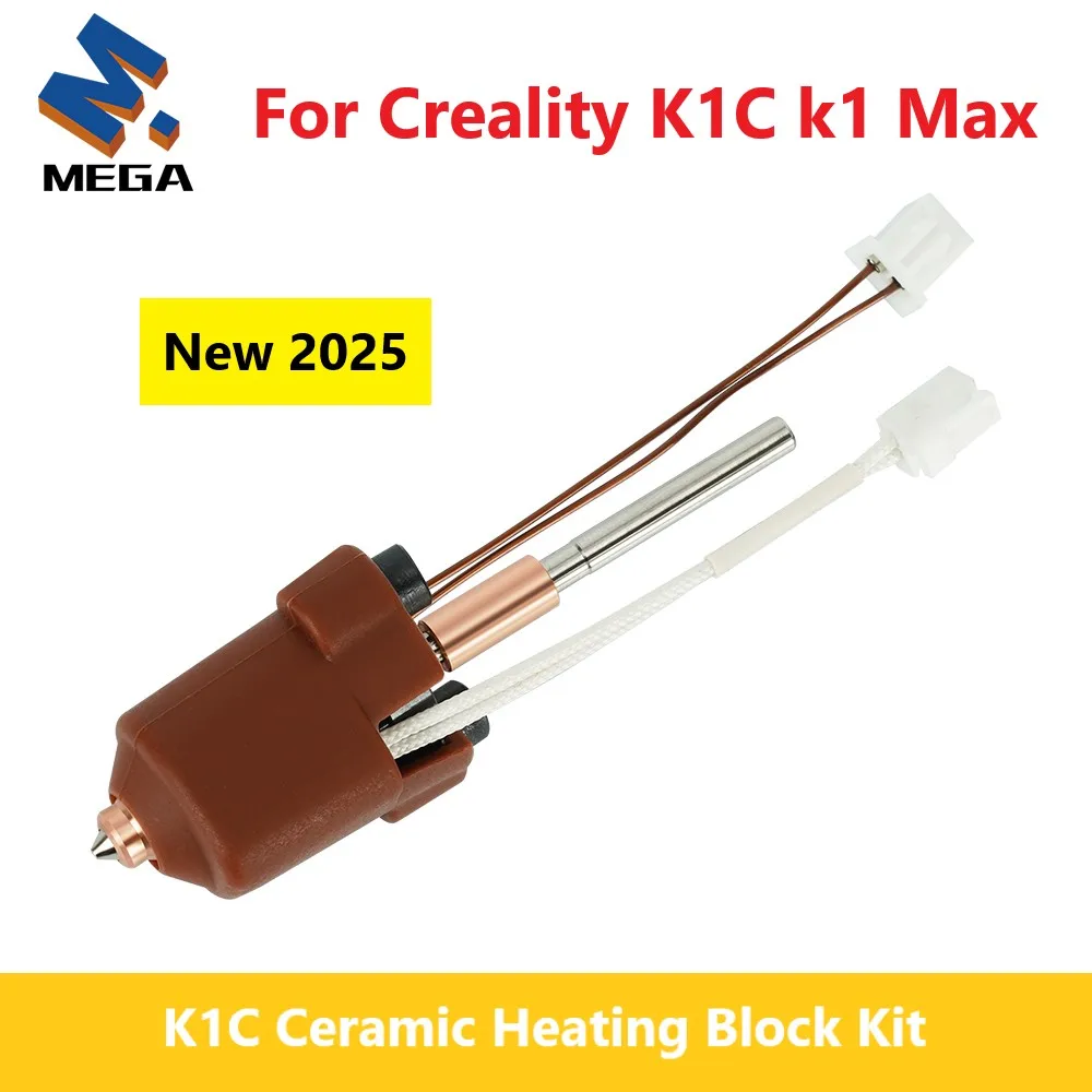 

New 2025 For Creality K1C K1 Max Hotend Ceramic Heating Block Kit 3D Printer Parts Quick-Swap Nozzle Kit Heat Break Resistance