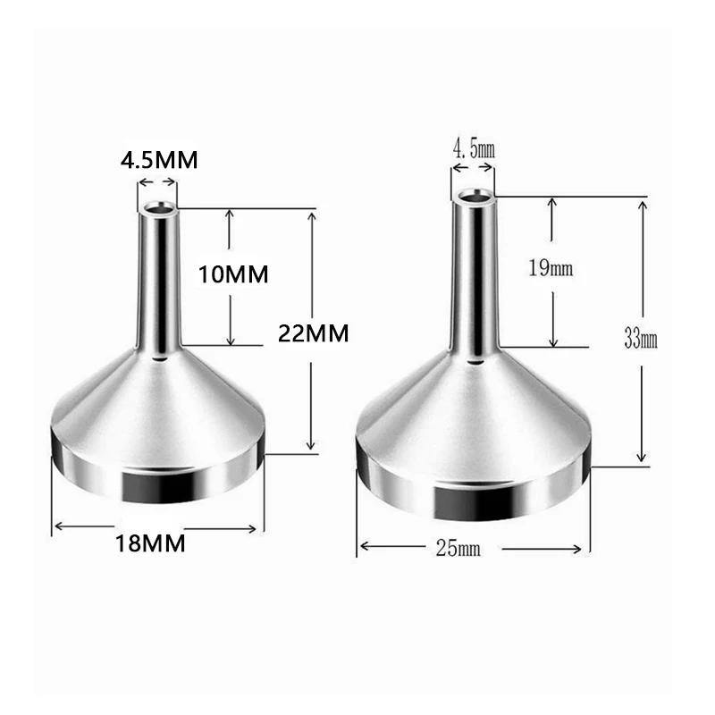 5PCS Mini Kitchen Oil Jams Liquid Funnel Metal Funnel Wide Mouth Funnel For Canning Bottles Kitchen Supplies