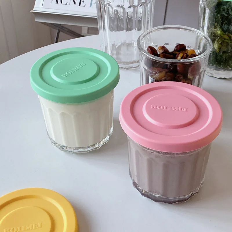 Color Cover Glass Sealed Tank Storage Box Snack Storage Tank Tea Pot Dried Fruit Coffee Bean Jar Fridge Organizer Containers
