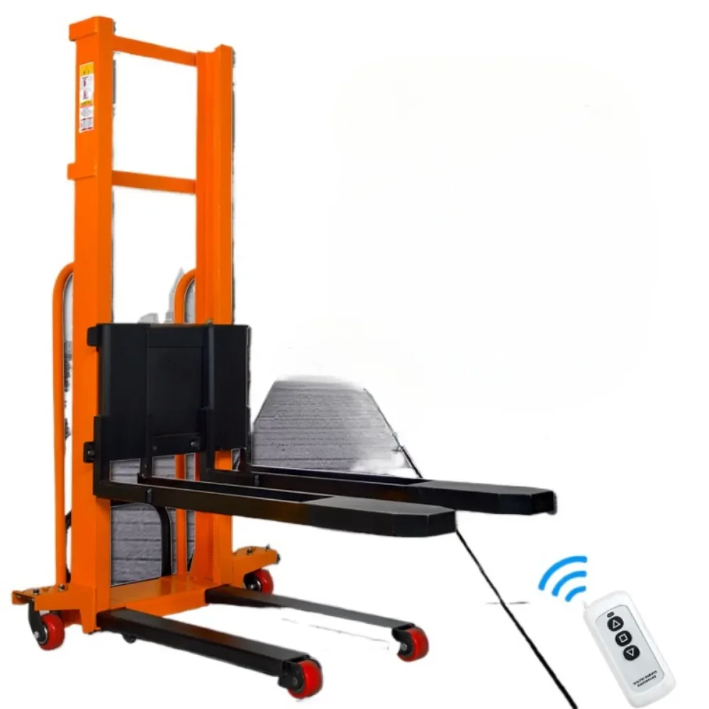 Electric forklift remote control portable small automatic unloading stacker