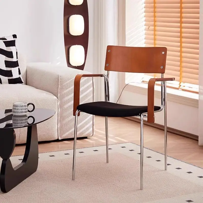 

Retro light luxury luxury dining chair used chair Nordic home creative leisure back chair
